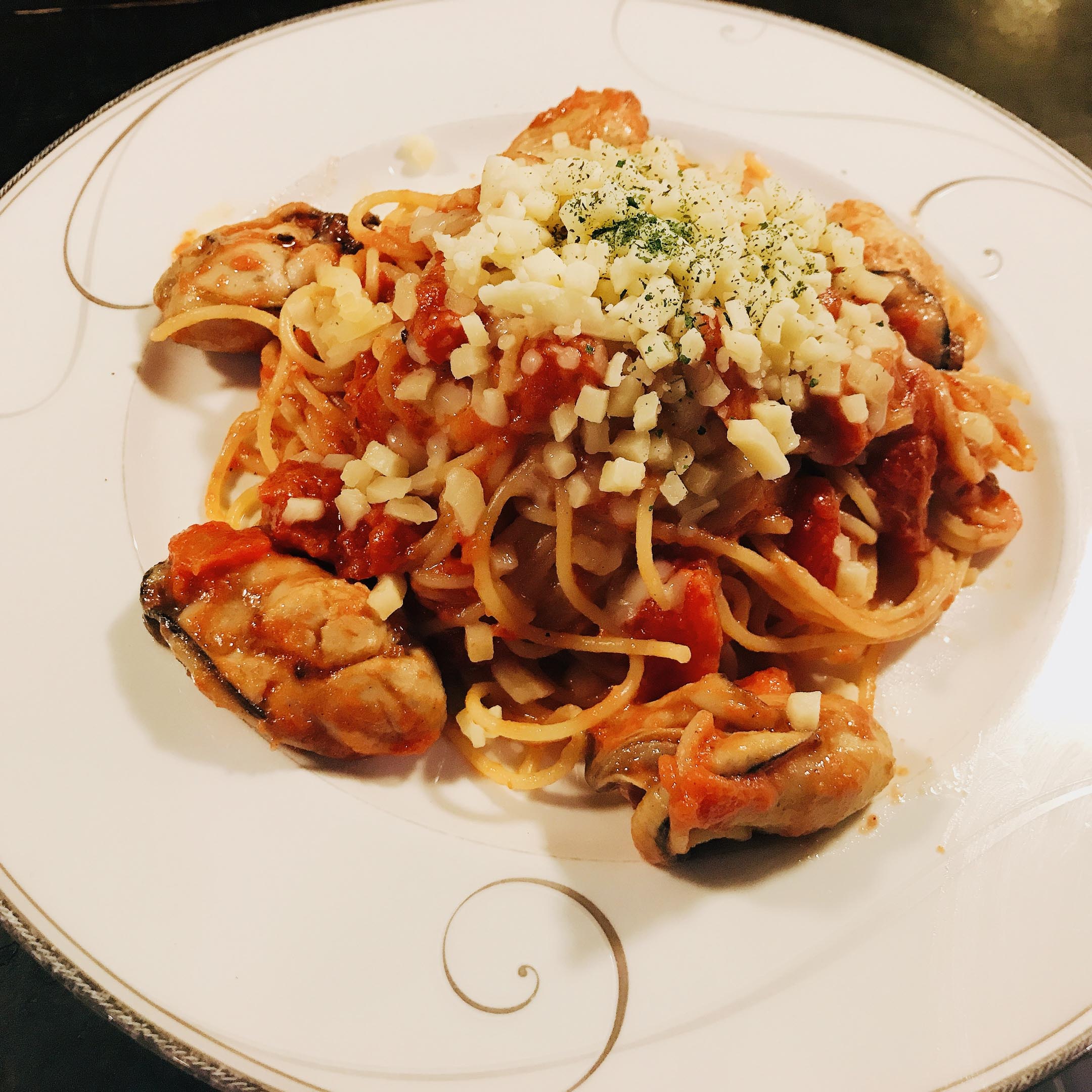牡蠣パスタ